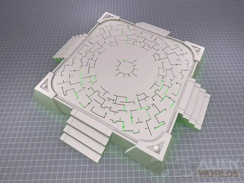 Tabletop Terrain Terrain Slumbering Machines Square Landing Pad
