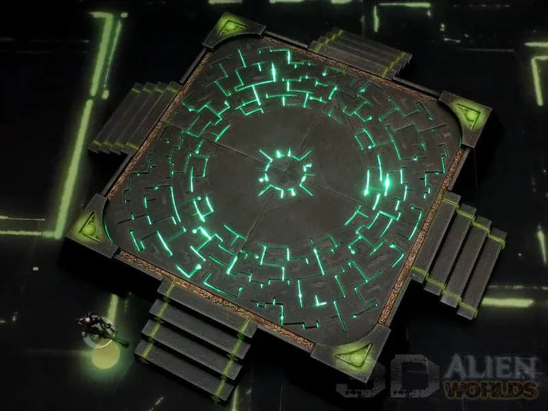 Tabletop Terrain Terrain Slumbering Machines Square Landing Pad