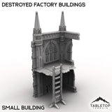 Tabletop Terrain Terrain Small / 32mm Destroyed Factory Buildings