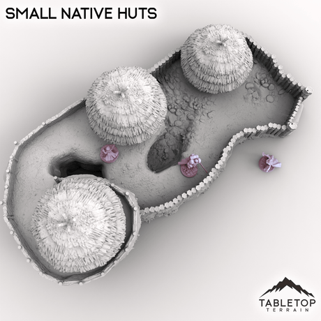 Tabletop Terrain Terrain Small Native Huts