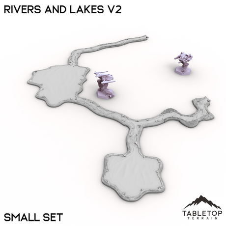 Tabletop Terrain Terrain Small Set HEXTECH Rivers and Lakes v2 - 6mm