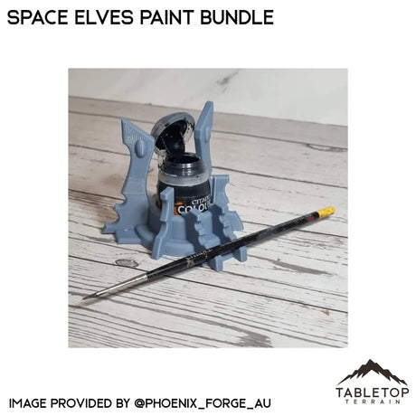 Tabletop Terrain Terrain Space Elves Paint Bundle - Pot and Brush Holders