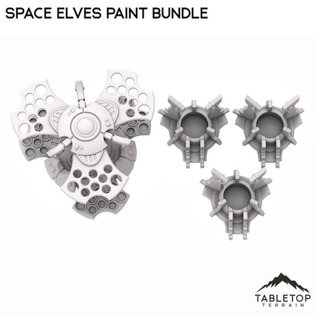 Tabletop Terrain Terrain Space Elves Paint Bundle - Pot and Brush Holders