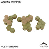 Tabletop Terrain Terrain Streams Compatible Map Hill Sets - Atlean Steppes