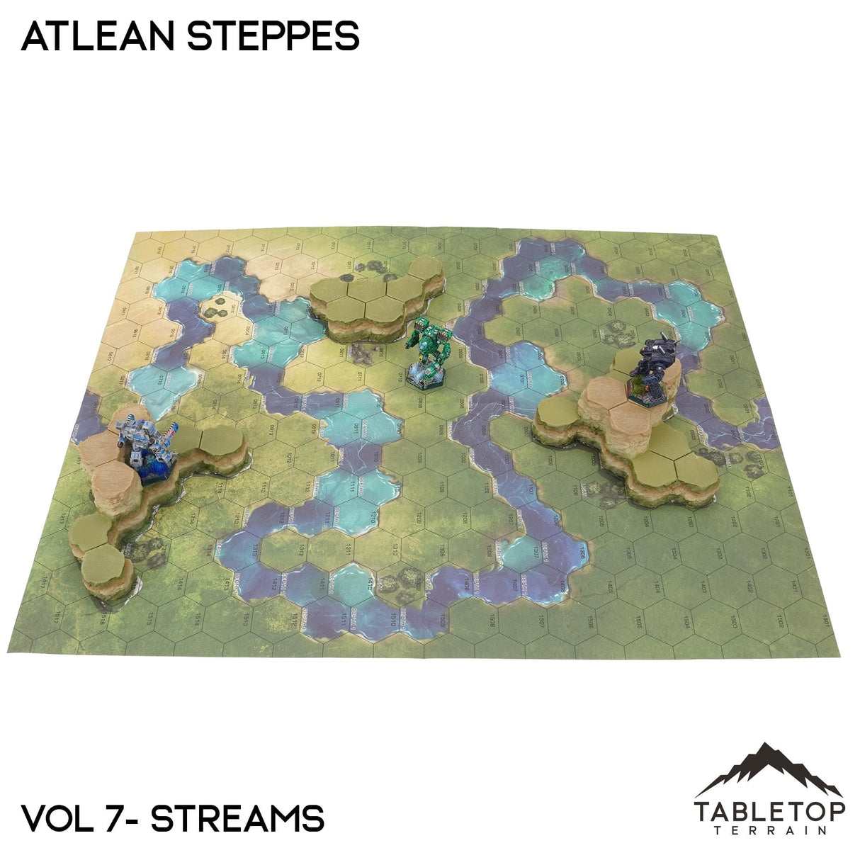 Tabletop Terrain Terrain Streams Compatible Map Hill Sets - Atlean Steppes