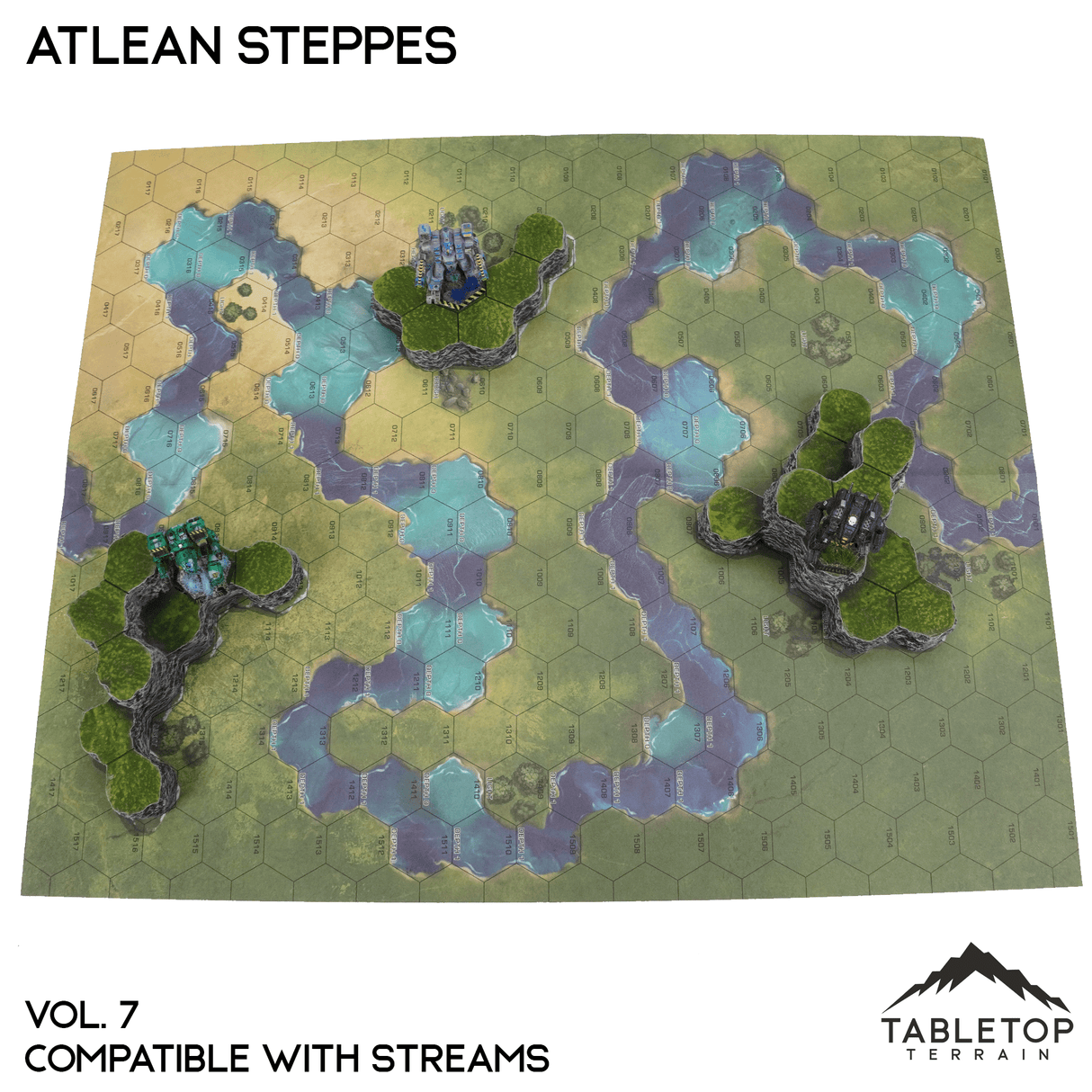 Tabletop Terrain Terrain Streams Compatible Map Hill Sets - Atlean Steppes