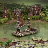 Tabletop Terrain Terrain Swamp Boats - The Gloaming Swamp