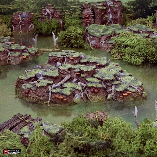 Tabletop Terrain Terrain Swamp Grotto Floor - The Gloaming Swamp