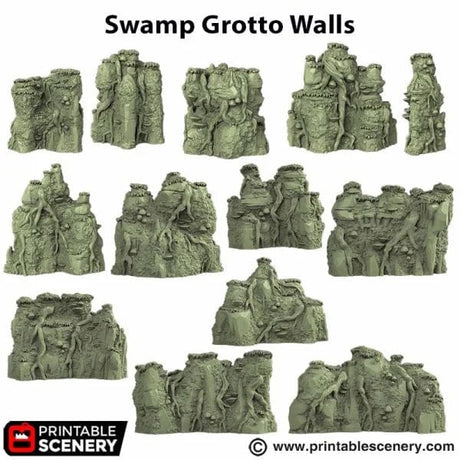 Tabletop Terrain Terrain Swamp Grotto Walls - The Gloaming Swamp