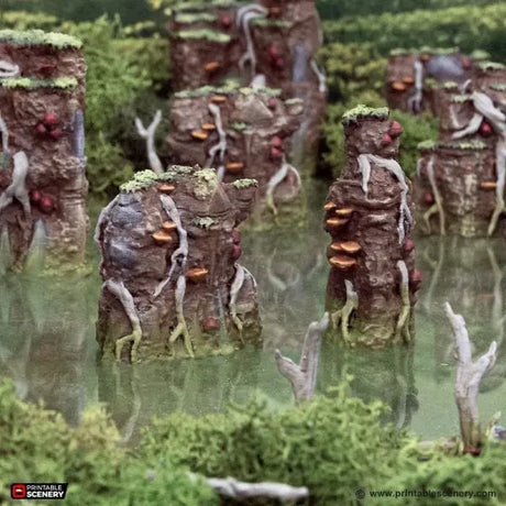 Tabletop Terrain Terrain Swamp Grotto Walls - The Gloaming Swamp