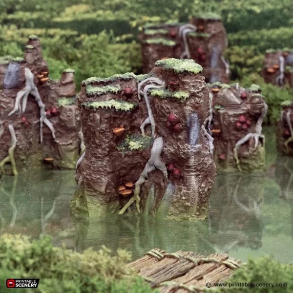 Tabletop Terrain Terrain Swamp Grotto Walls - The Gloaming Swamp
