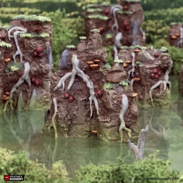 Tabletop Terrain Terrain Swamp Grotto Walls - The Gloaming Swamp
