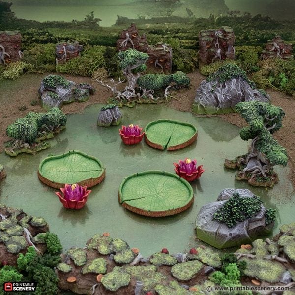 Tabletop Terrain Terrain Swamp Scatter - The Gloaming Swamp