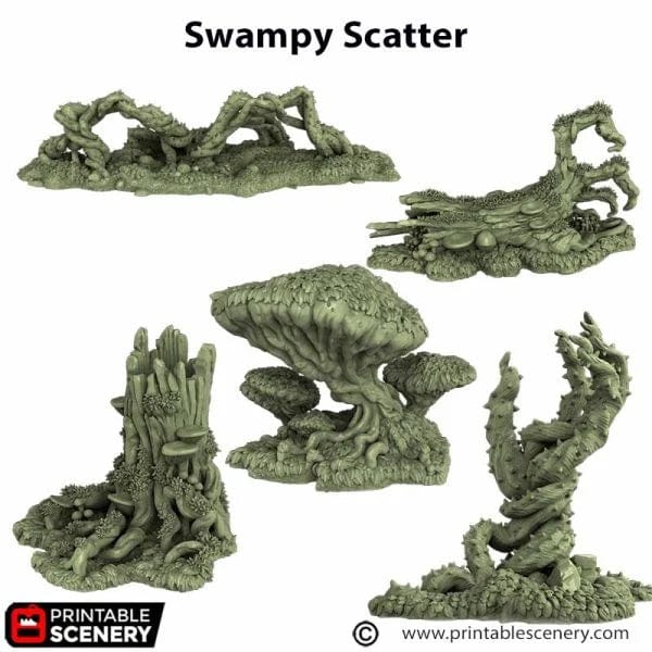 Tabletop Terrain Terrain Swampy Scatter - The Gloaming Swamp