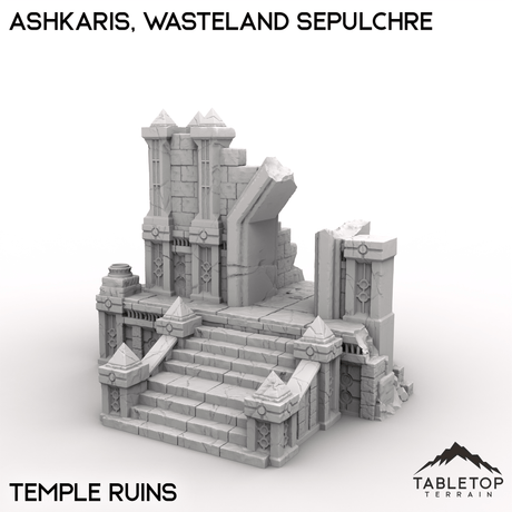 Tabletop Terrain Terrain Temple Ruins / 28/32mm Ashkaris, Wasteland Sepulchre