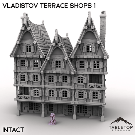 Tabletop Terrain Terrain Terrace Shops 1 / 32mm Vladistov Terrace Shops 1