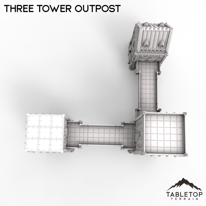 Tabletop Terrain Terrain Three Tower Outpost- Caelum Turrim #3