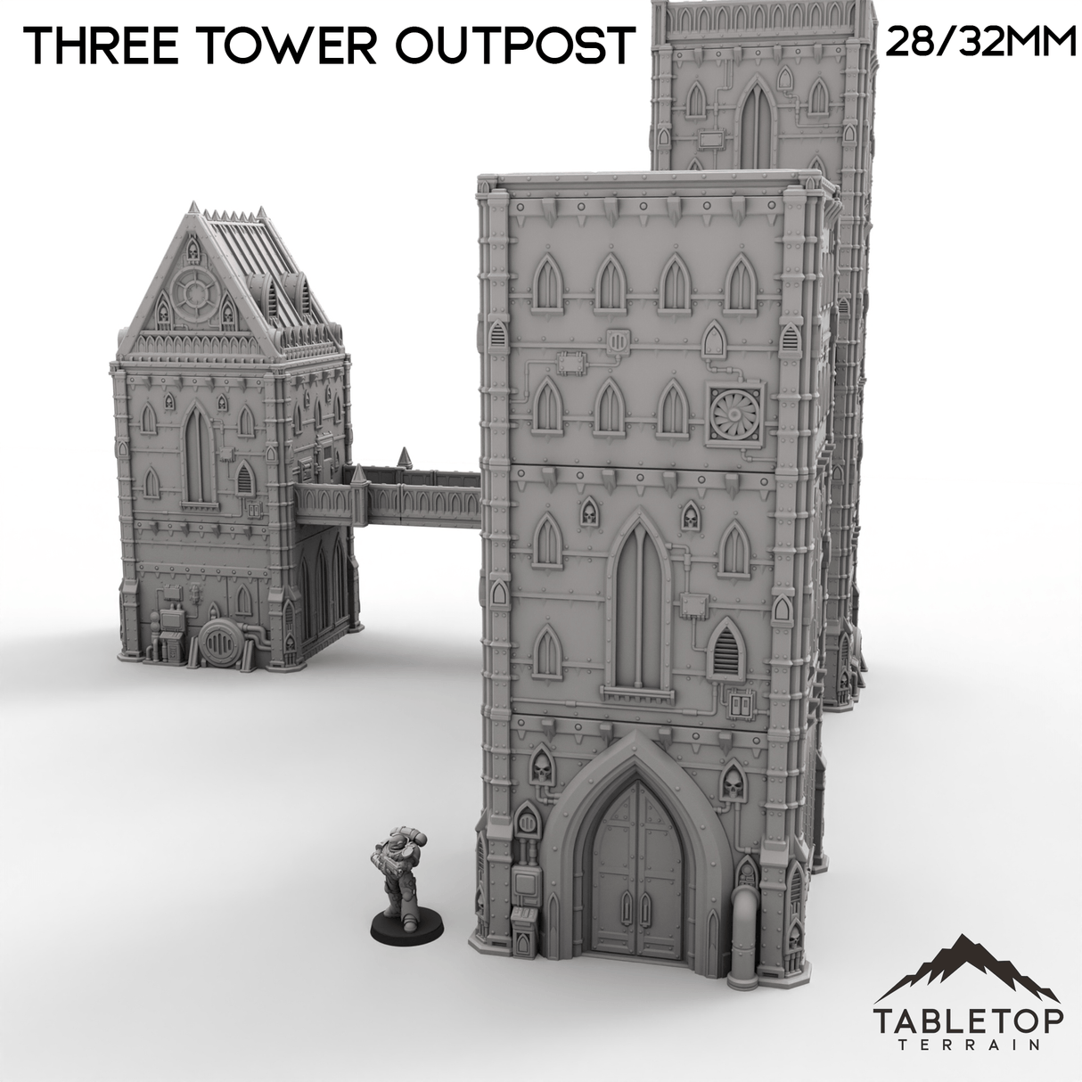 Tabletop Terrain Terrain Three Tower Outpost- Caelum Turrim #3