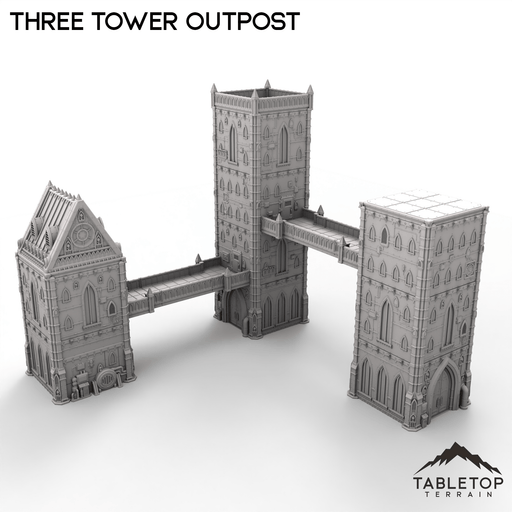 Tabletop Terrain Terrain Three Tower Outpost- Caelum Turrim #3