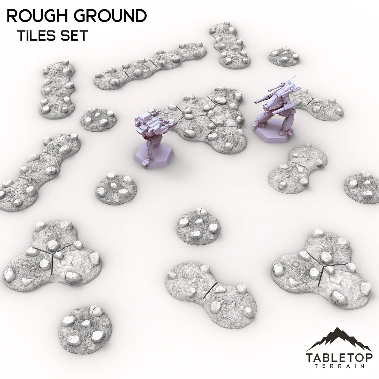 Tabletop Terrain Terrain Tiles Set HEXTECH Rough Ground - 6mm