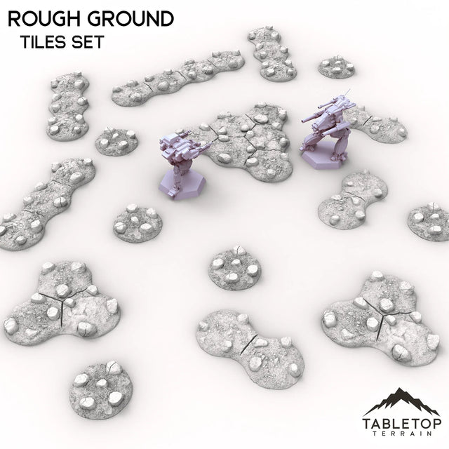 Tabletop Terrain Terrain Tiles Set HEXTECH Rough Ground - 6mm