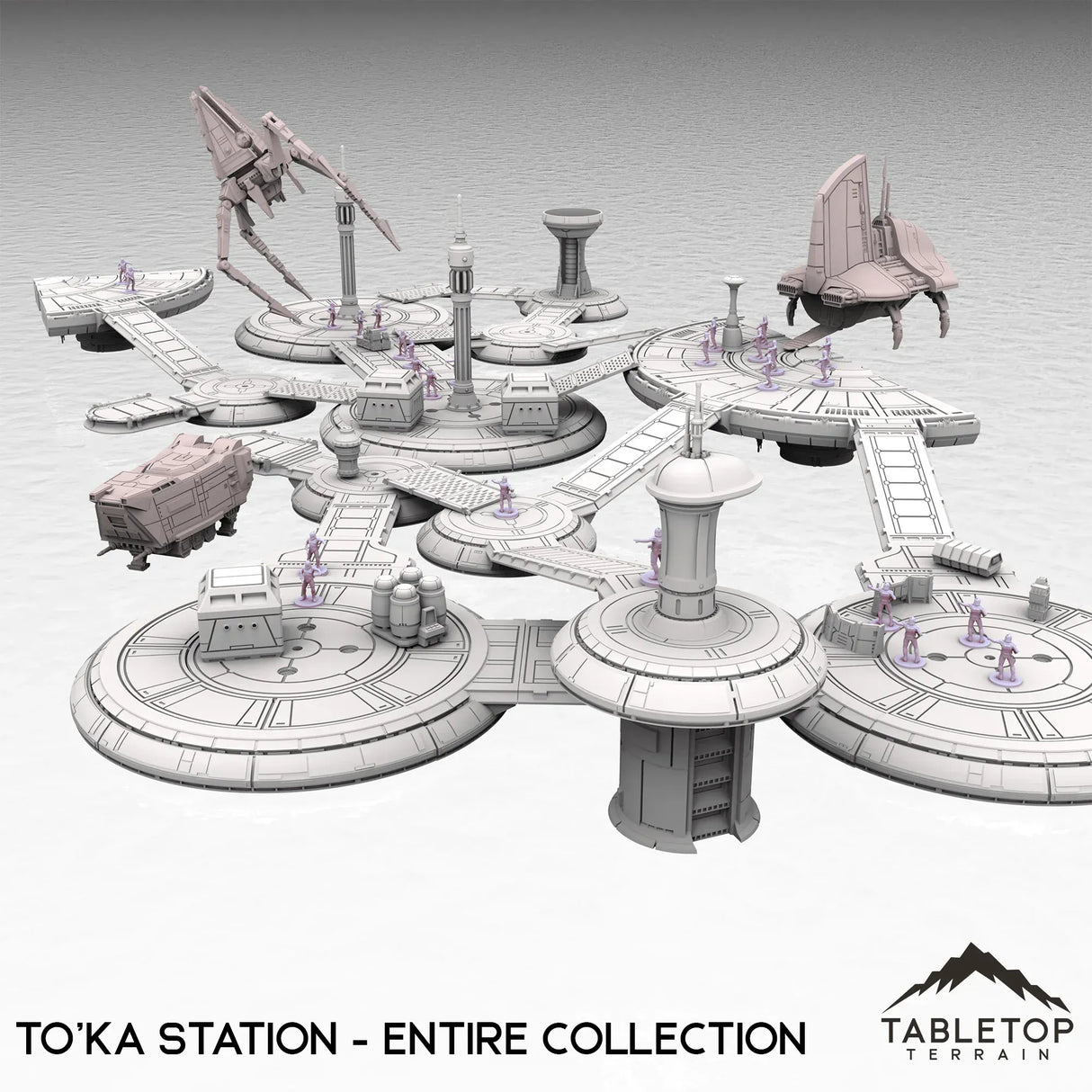 Tabletop Terrain Terrain To'ka Station Table Sets