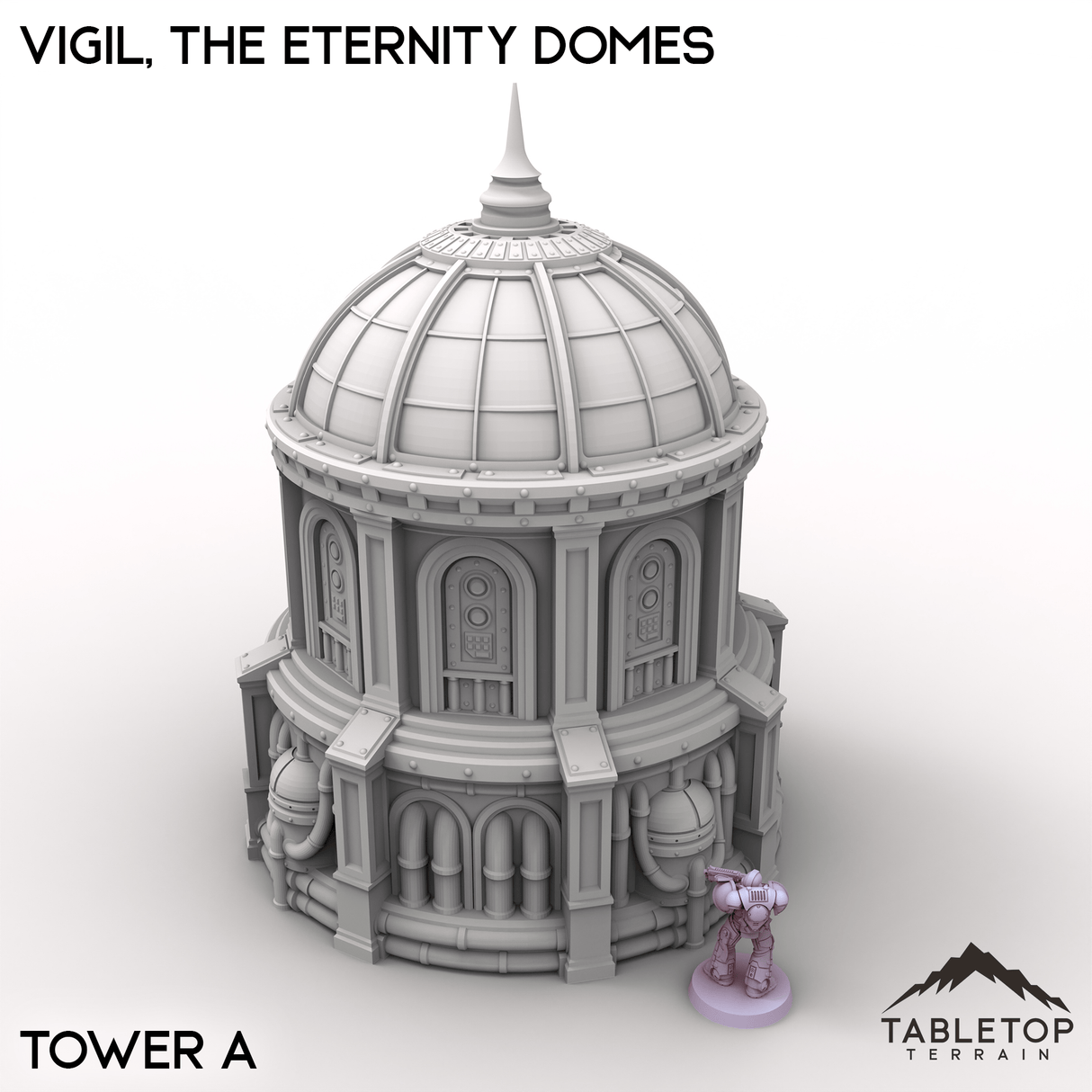 Tabletop Terrain Terrain Tower A / 28/32mm Vigil, the Eternity Domes