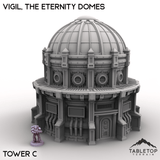 Tabletop Terrain Terrain Tower C / 28/32mm Vigil, the Eternity Domes