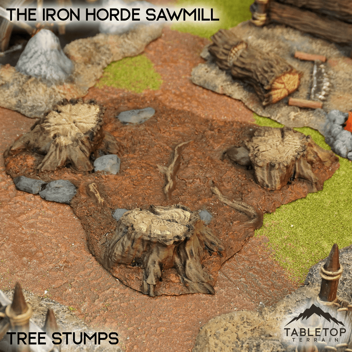 Tabletop Terrain Terrain Tree Stumps / 32mm The Iron Horde Sawmill