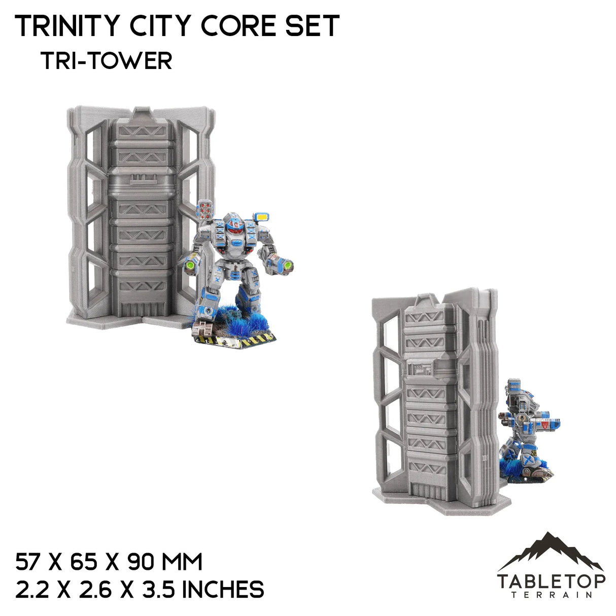 Tabletop Terrain Terrain Tri-Tower HEXTECH Trinity City Core Set - 6mm