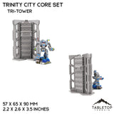 Tabletop Terrain Terrain Tri-Tower HEXTECH Trinity City Core Set - 6mm