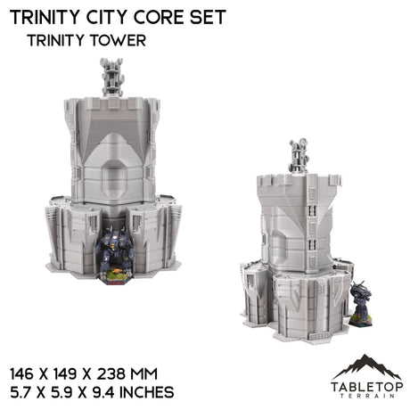 Tabletop Terrain Terrain Trinity Tower HEXTECH Trinity City Core Set - 6mm