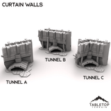 Tabletop Terrain Terrain Tunnel A HEXTECH Curtain Walls Trinity City  - 6mm