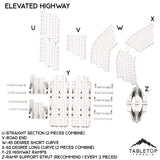 Tabletop Terrain Terrain U-Straight Section Concrete Jungle TechScape - 6mm