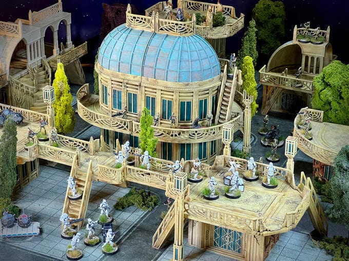 Tabletop Terrain Terrain Utopia Elevated Towers Inspired by Theed