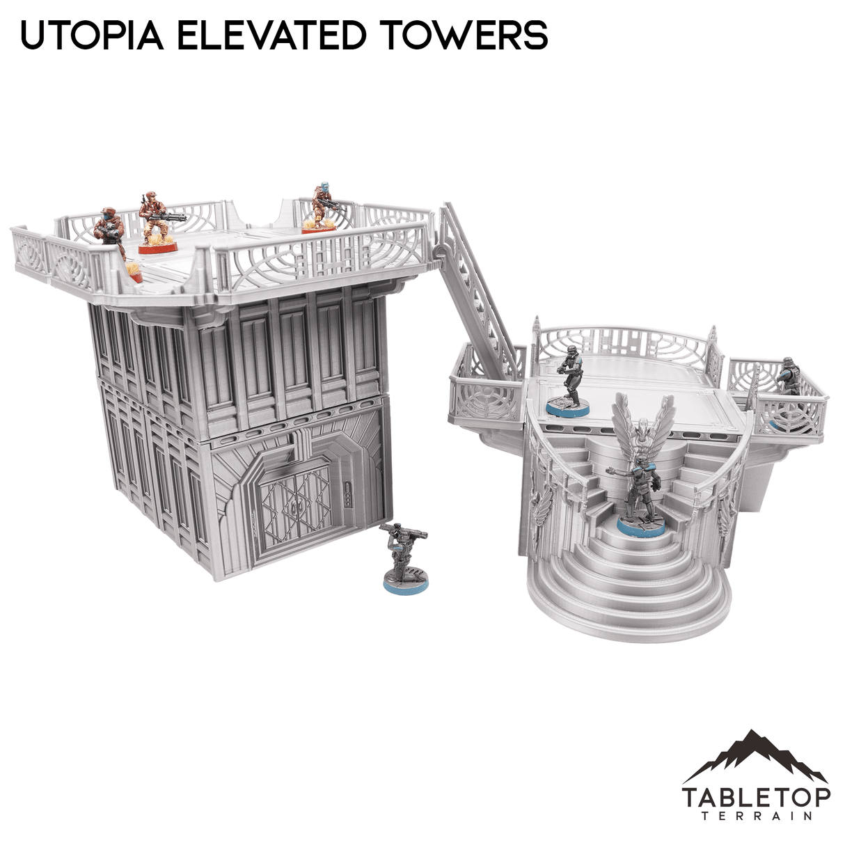 Tabletop Terrain Terrain Utopia Elevated Towers Inspired by Theed