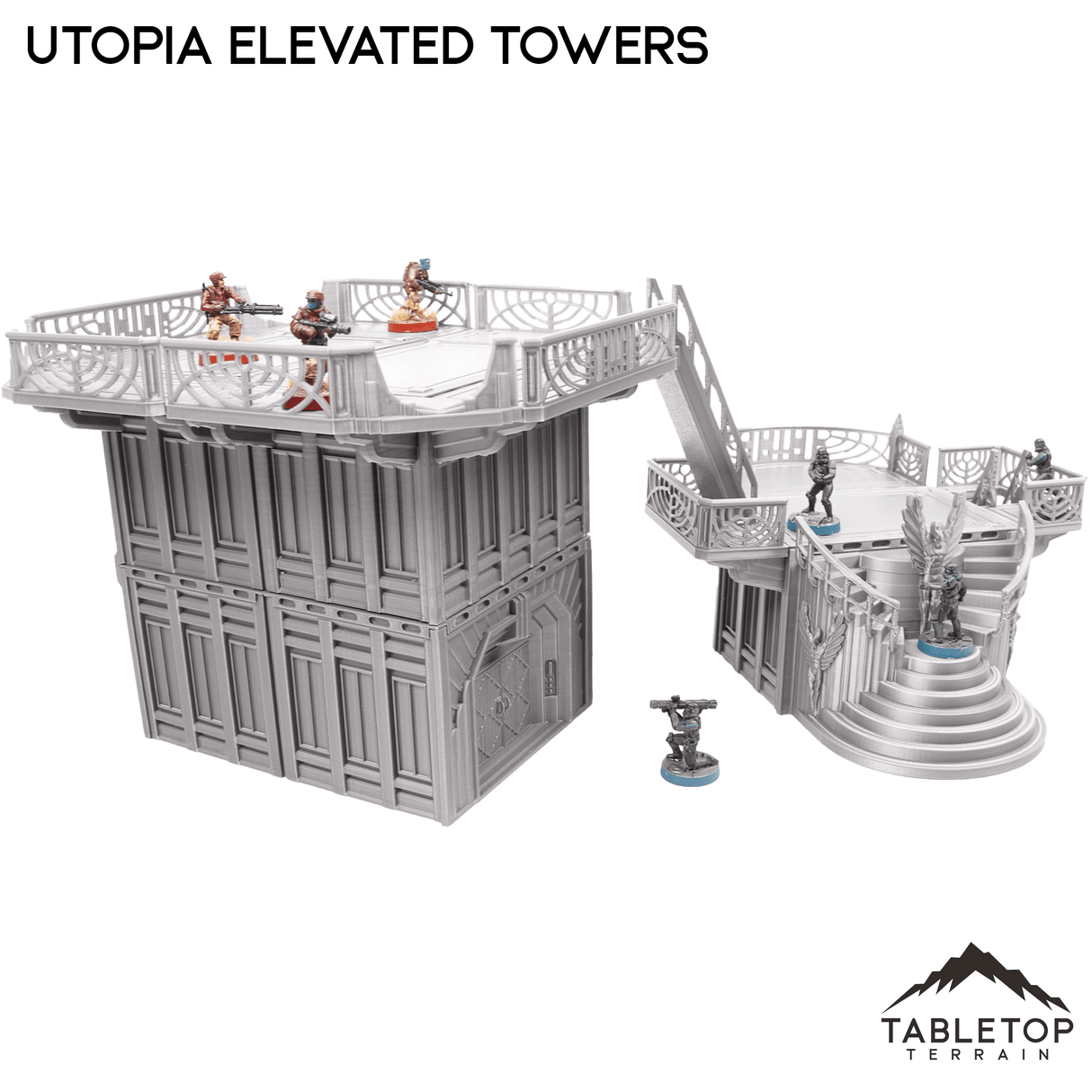 Tabletop Terrain Terrain Utopia Elevated Towers Inspired by Theed