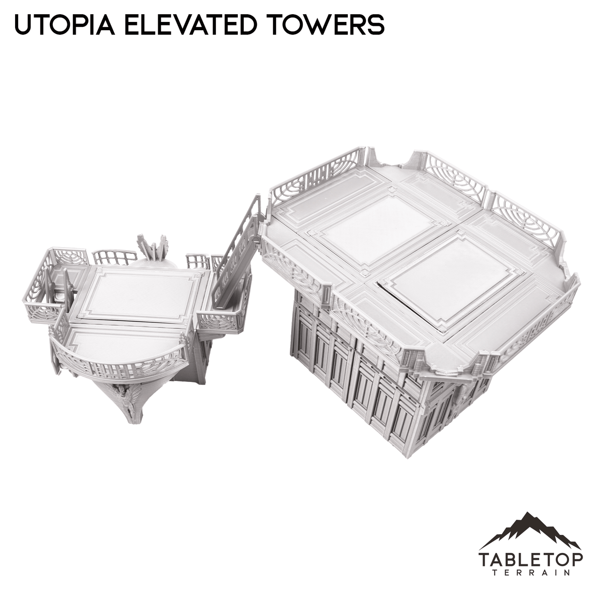 Tabletop Terrain Terrain Utopia Elevated Towers Inspired by Theed