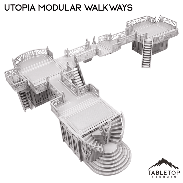 Tabletop Terrain Terrain Utopia Modular Walkways Inspired by Theed