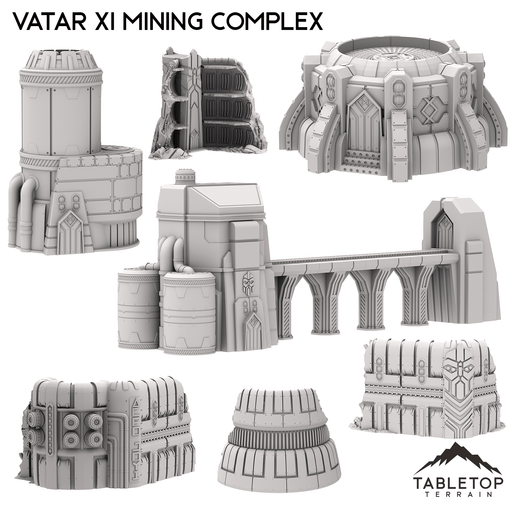 Tabletop Terrain Terrain Vatar XI Mining Complex - Space Dwarf Terrain