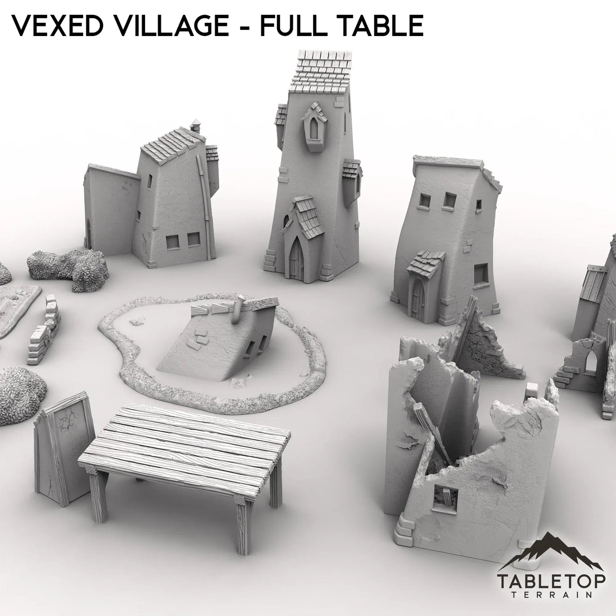 Tabletop Terrain Terrain Vexed Village - Full Table