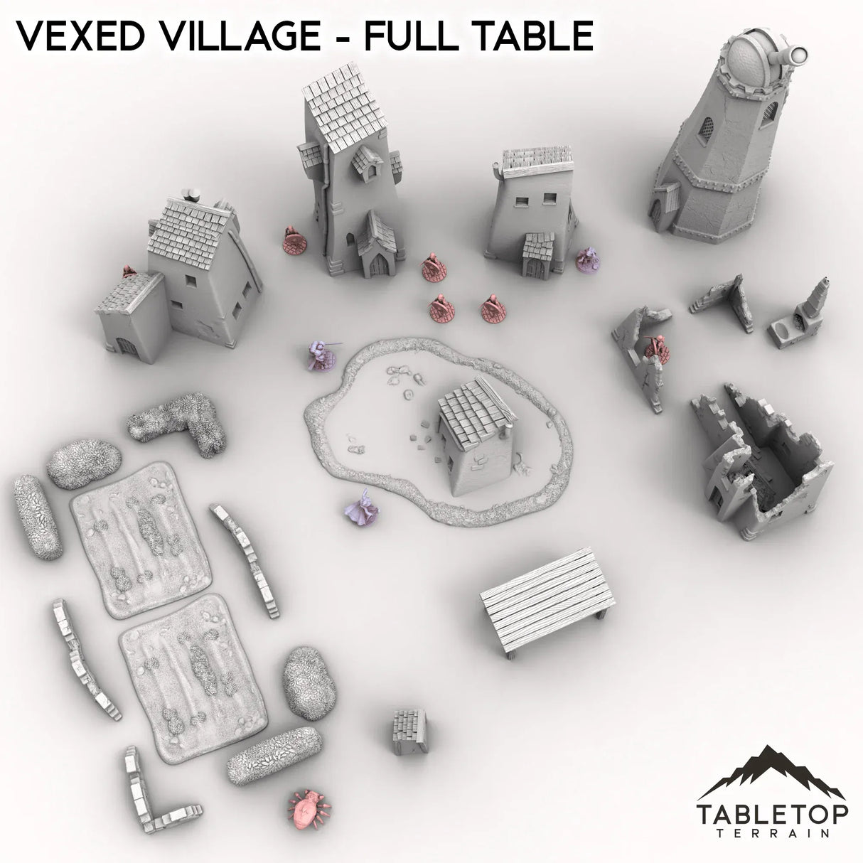 Tabletop Terrain Terrain Vexed Village - Full Table