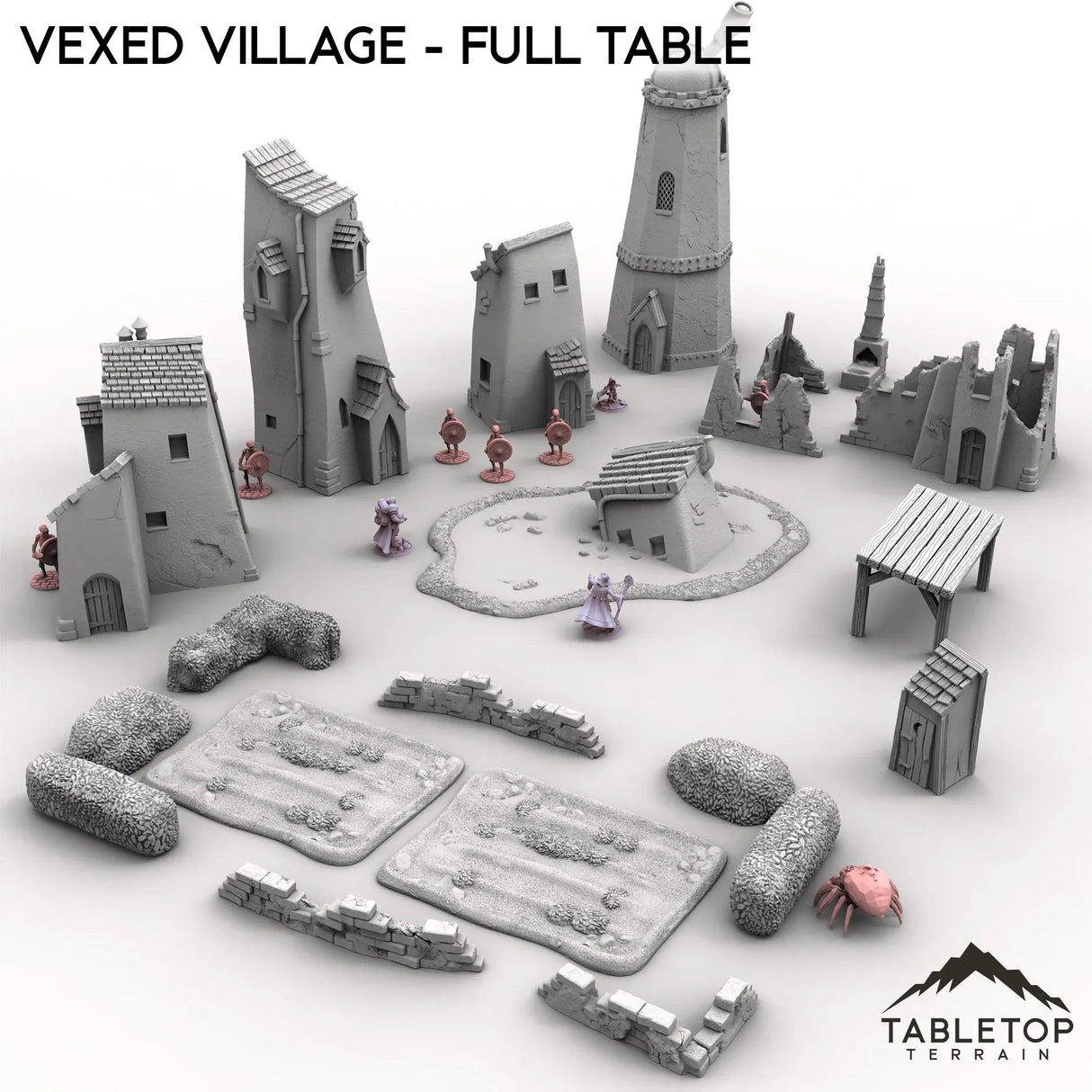 Tabletop Terrain Terrain Vexed Village - Full Table