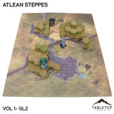 Tabletop Terrain Terrain Vol 1 (Grasslands 2) / NextGen Color (As Shown) HEXTECH Atlean Steppes Map Hill Sets - 6mm