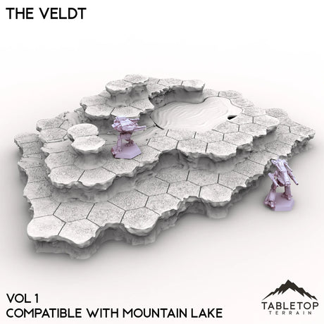Tabletop Terrain Terrain Vol 1 (Mountain Lake) HEXTECH The Veldt Map Hill Sets-6mm