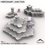 Tabletop Terrain Terrain Vol 1 (River Valley) HEXTECH Mercenary Junction Map Hill Sets-6mm