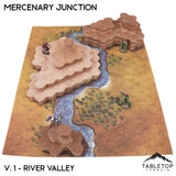 Tabletop Terrain Terrain Vol 1 (River Valley) / Monocolor (Gray) HEXTECH Mercenary Junction Map Hill Sets-6mm
