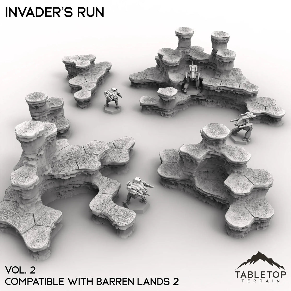 HEXTECH Invader's Run Map Hill Sets - 6mm – Tabletop Terrain