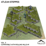 Tabletop Terrain Terrain Vol 3 (Rolling Hills 1) HEXTECH Atlean Steppes Map Hill Sets - 6mm