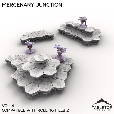 Tabletop Terrain Terrain Vol 4 (Woodland) HEXTECH Mercenary Junction Map Hill Sets - 6mm